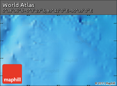 Physical Map of the Area around 0° 21' 0" S, 90° 10' 30" E
