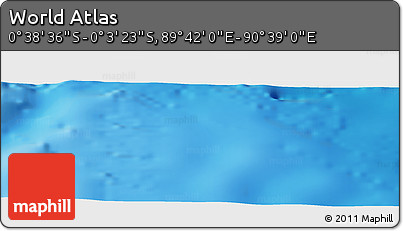 Shaded Relief Panoramic Map of the Area around 0° 21' 0" S, 90° 10' 30" E