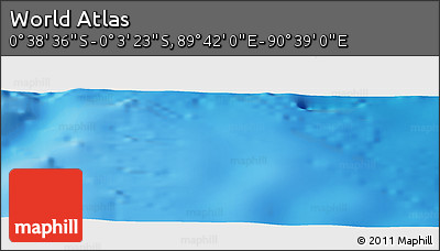 Shaded Relief Panoramic Map of the Area around 0° 21' 0" S, 90° 10' 30" E