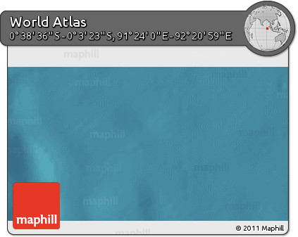 Satellite 3D Map of the Area around 0° 21' 0" S, 91° 52' 30" E