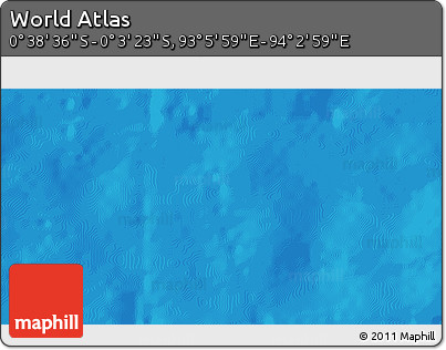 Political 3D Map of the Area around 0° 21' 0" S, 93° 34' 29" E