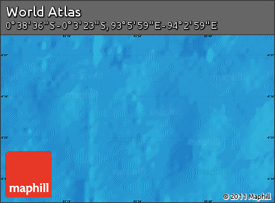 Shaded Relief Map of the Area around 0° 21' 0" S, 93° 34' 29" E