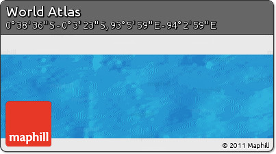 Shaded Relief Panoramic Map of the Area around 0° 21' 0" S, 93° 34' 29" E
