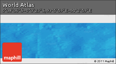 Shaded Relief Panoramic Map of the Area around 0° 21' 0" S, 93° 34' 29" E