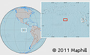 Gray Location Map of the area around 0° 21' 0" S, 95° 58' 29" W, hill shading