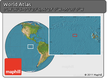 Satellite Location Map of the Area around 0° 21' 0" S, 95° 58' 29" W