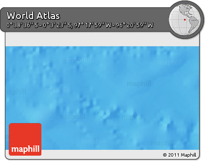 Shaded Relief 3D Map of the Area around 0° 21' 0" S, 96° 49' 29" W