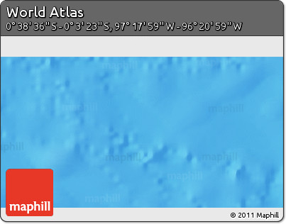 Shaded Relief 3D Map of the Area around 0° 21' 0" S, 96° 49' 29" W