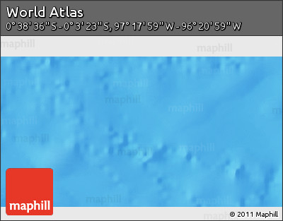 Shaded Relief 3D Map of the Area around 0° 21' 0" S, 96° 49' 29" W
