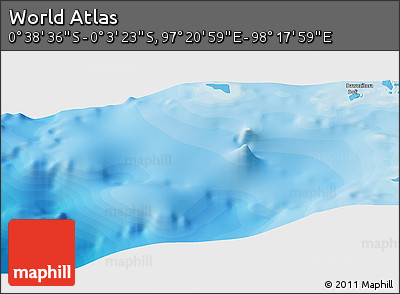 Political Panoramic Map of the Area around 0° 21' 0" S, 97° 49' 29" E