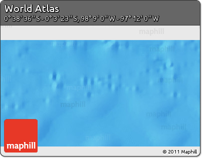 Shaded Relief 3D Map of the Area around 0° 21' 0" S, 97° 40' 30" W
