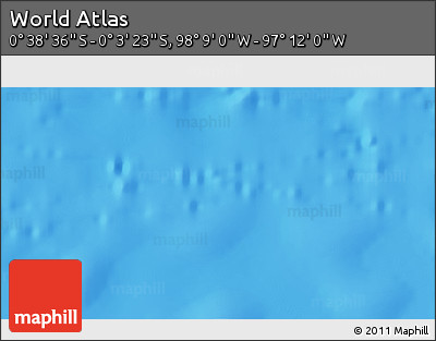 Shaded Relief 3D Map of the Area around 0° 21' 0" S, 97° 40' 30" W