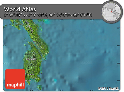 Satellite Map of the Area around 0° 21' 0" S, 98° 40' 30" E