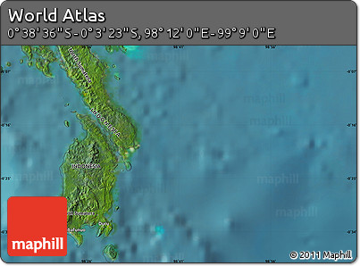 Satellite Map of the Area around 0° 21' 0" S, 98° 40' 30" E