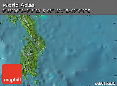 Satellite Map of the Area around 0° 21' 0" S, 98° 40' 30" E