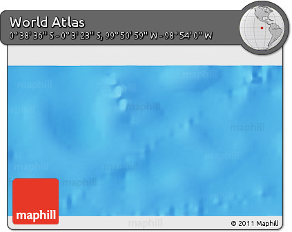Shaded Relief 3D Map of the Area around 0° 21' 0" S, 99° 22' 30" W