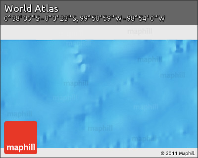 Shaded Relief 3D Map of the Area around 0° 21' 0" S, 99° 22' 30" W