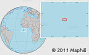 Gray Location Map of the area around 0° 21' 0" S, 9° 16' 30" W