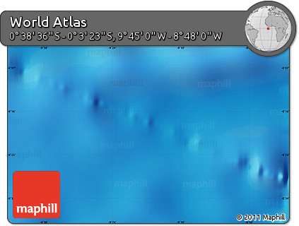 Physical Map of the Area around 0° 21' 0" S, 9° 16' 30" W