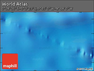 Physical Map of the Area around 0° 21' 0" S, 9° 16' 30" W