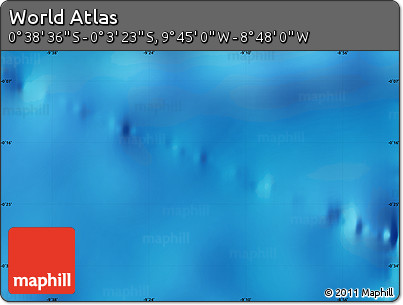Physical Map of the Area around 0° 21' 0" S, 9° 16' 30" W