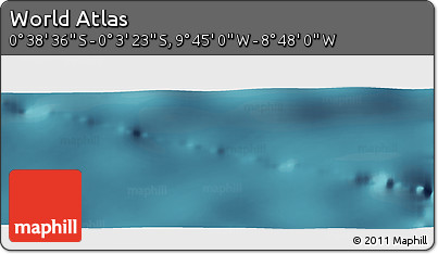 Satellite Panoramic Map of the Area around 0° 21' 0" S, 9° 16' 30" W