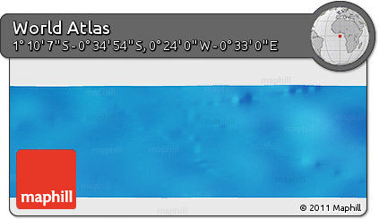 Shaded Relief Panoramic Map of the Area around 0° 52' 31" S, 0° 4' 30" E