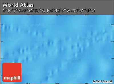 Shaded Relief Map of the Area around 0° 52' 31" S, 100° 13' 29" W
