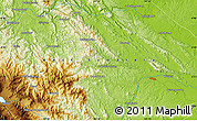 Physical Map of the area around 0° 52' 31" S, 101° 13' 29" E