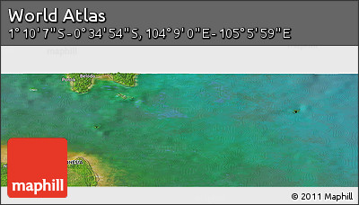 Satellite Panoramic Map of the Area around 0° 52' 31" S, 104° 37' 30" E