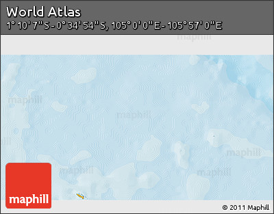 Political 3D Map of the Area around 0° 52' 31" S, 105° 28' 29" E
