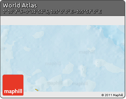 Political 3D Map of the Area around 0° 52' 31" S, 105° 28' 29" E