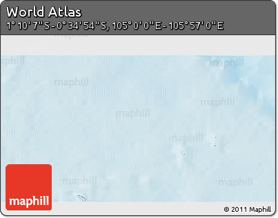 Shaded Relief 3D Map of the Area around 0° 52' 31" S, 105° 28' 29" E