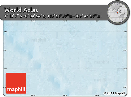 Physical Map of the Area around 0° 52' 31" S, 106° 19' 29" E