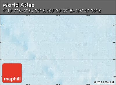 Physical Map of the Area around 0° 52' 31" S, 106° 19' 29" E