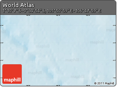 Physical Map of the Area around 0° 52' 31" S, 106° 19' 29" E