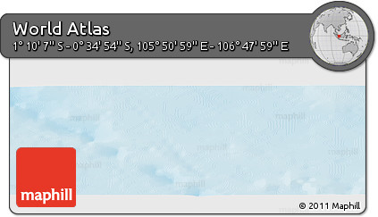 Shaded Relief Panoramic Map of the Area around 0° 52' 31" S, 106° 19' 29" E