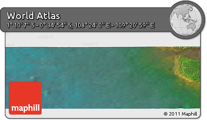 Satellite Panoramic Map of the Area around 0° 52' 31" S, 108° 52' 30" E