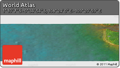 Satellite Panoramic Map of the Area around 0° 52' 31" S, 108° 52' 30" E