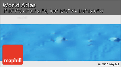 Physical Panoramic Map of the Area around 0° 52' 31" S, 108° 43' 29" W