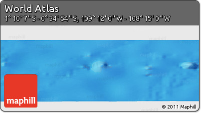 Physical Panoramic Map of the Area around 0° 52' 31" S, 108° 43' 29" W