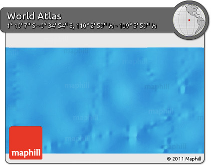 Physical 3D Map of the Area around 0° 52' 31" S, 109° 34' 29" W