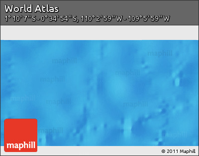 Physical 3D Map of the Area around 0° 52' 31" S, 109° 34' 29" W