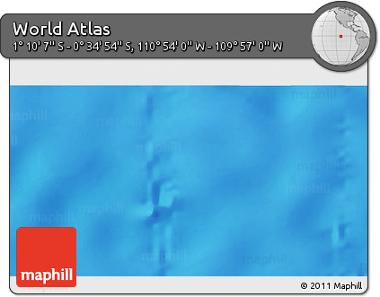 Physical 3D Map of the Area around 0° 52' 31" S, 110° 25' 30" W