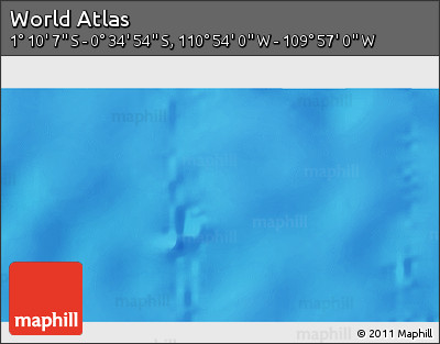 Physical 3D Map of the Area around 0° 52' 31" S, 110° 25' 30" W