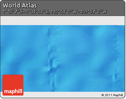Physical 3D Map of the Area around 0° 52' 31" S, 110° 25' 30" W