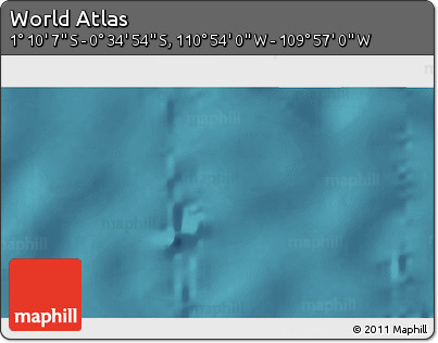 Satellite 3D Map of the Area around 0° 52' 31" S, 110° 25' 30" W