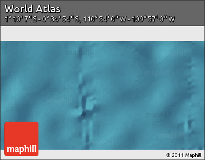 Satellite 3D Map of the Area around 0° 52' 31" S, 110° 25' 30" W