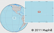 Gray Location Map of the area around 0° 52' 31" S, 111° 16' 30" W