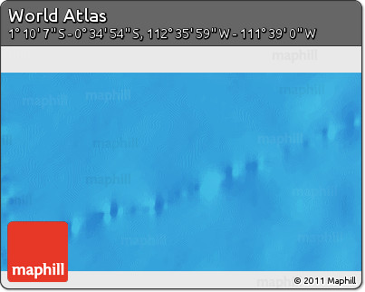 Shaded Relief 3D Map of the Area around 0° 52' 31" S, 112° 7' 30" W